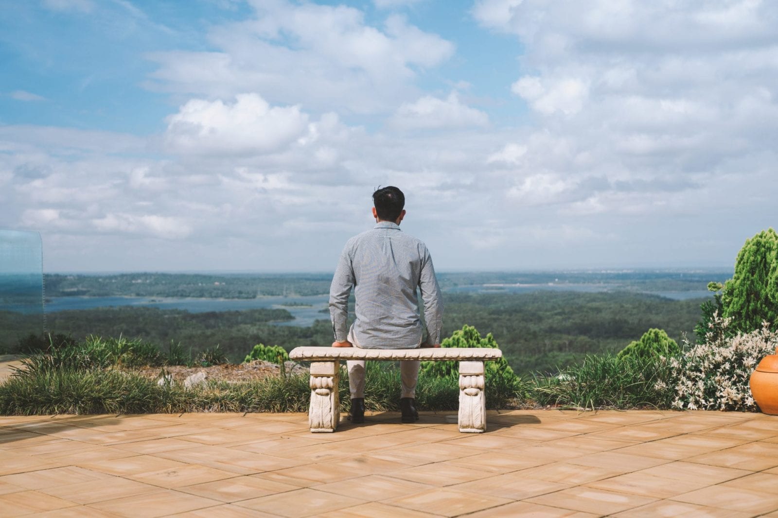 Man sitting on a bench