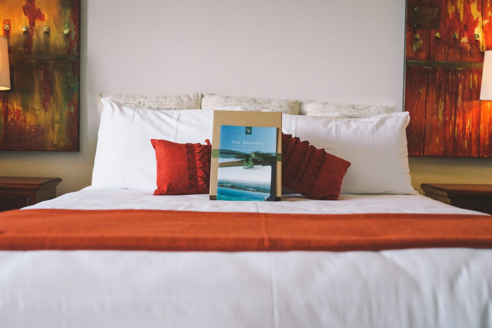 Big bed with book on it