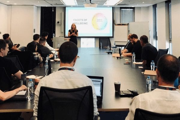 Meeting at a conference room