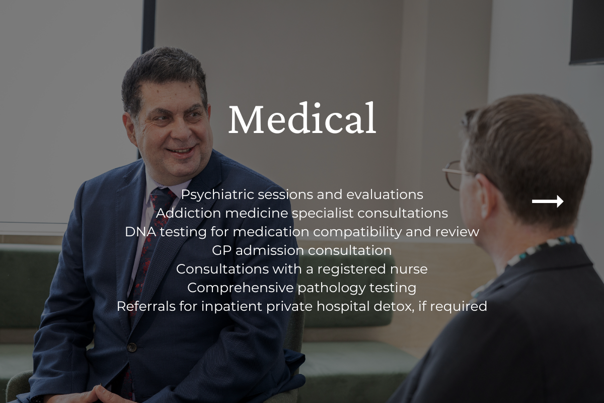 Addiction medicine specialist talking to a patient about addiction treatment