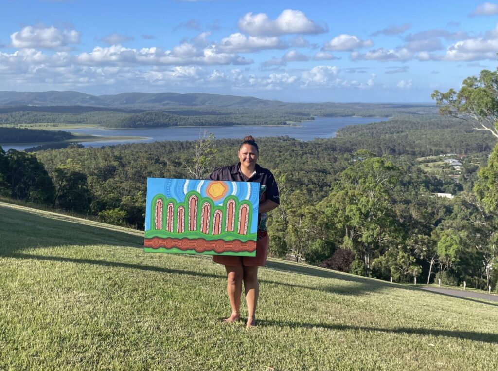 Image of Silvia Jones-Terare with her artwork