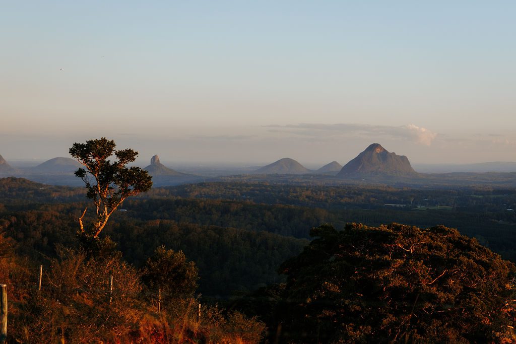 View from The Banyans luxury rehab in the Brisbane, Australia, hinterland