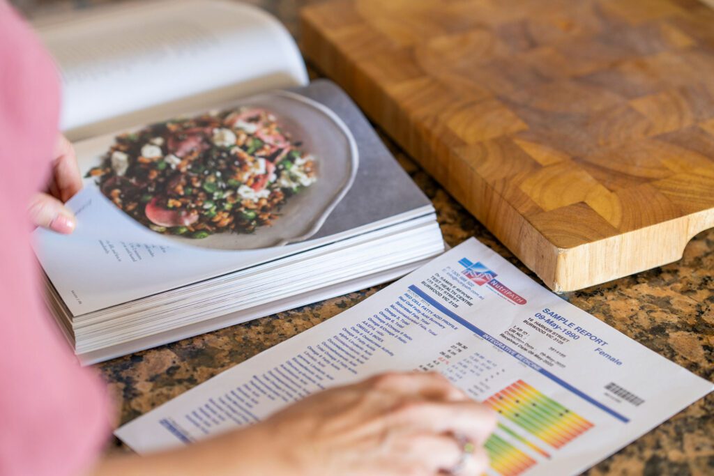 A nutritionist performing a nutritional analysis during national nutrition week