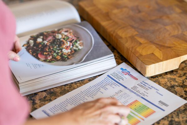 A nutritionist performing a nutritional analysis during national nutrition week