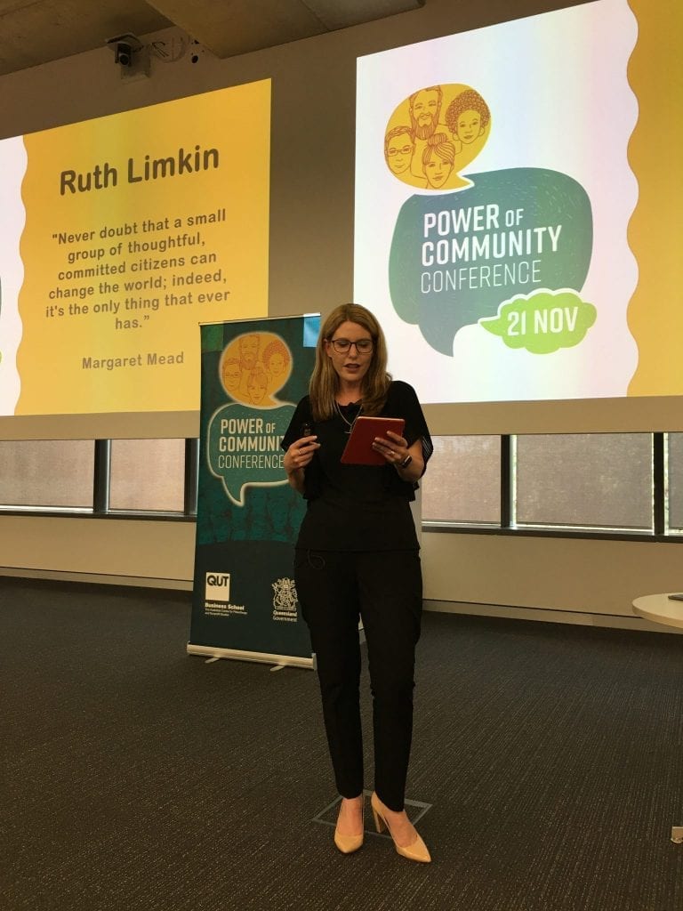 Ruth Limkin presents at the Power of Community Conference