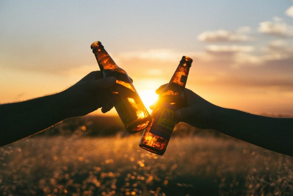 Image of two beer bottles displaying alcohol addiction behaviour