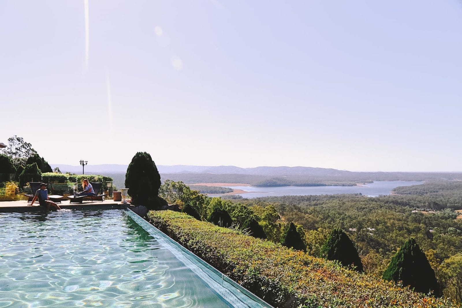 luxury pool overlooking forest
