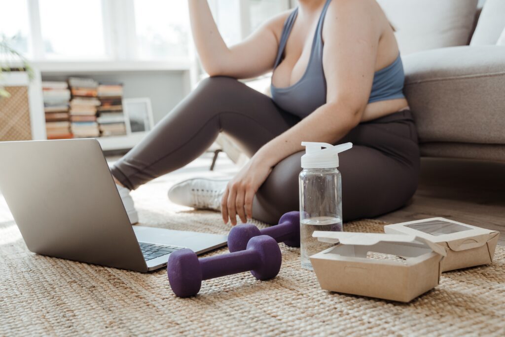 Woman engaing a weight loss program
